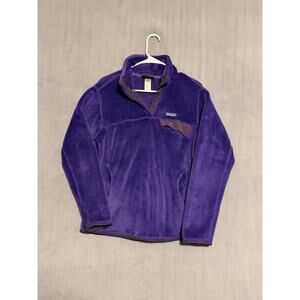 Patagonia Snap-T Fleece Jacket Womens Sz L Polartec Thermal Pro Purple Pullover
